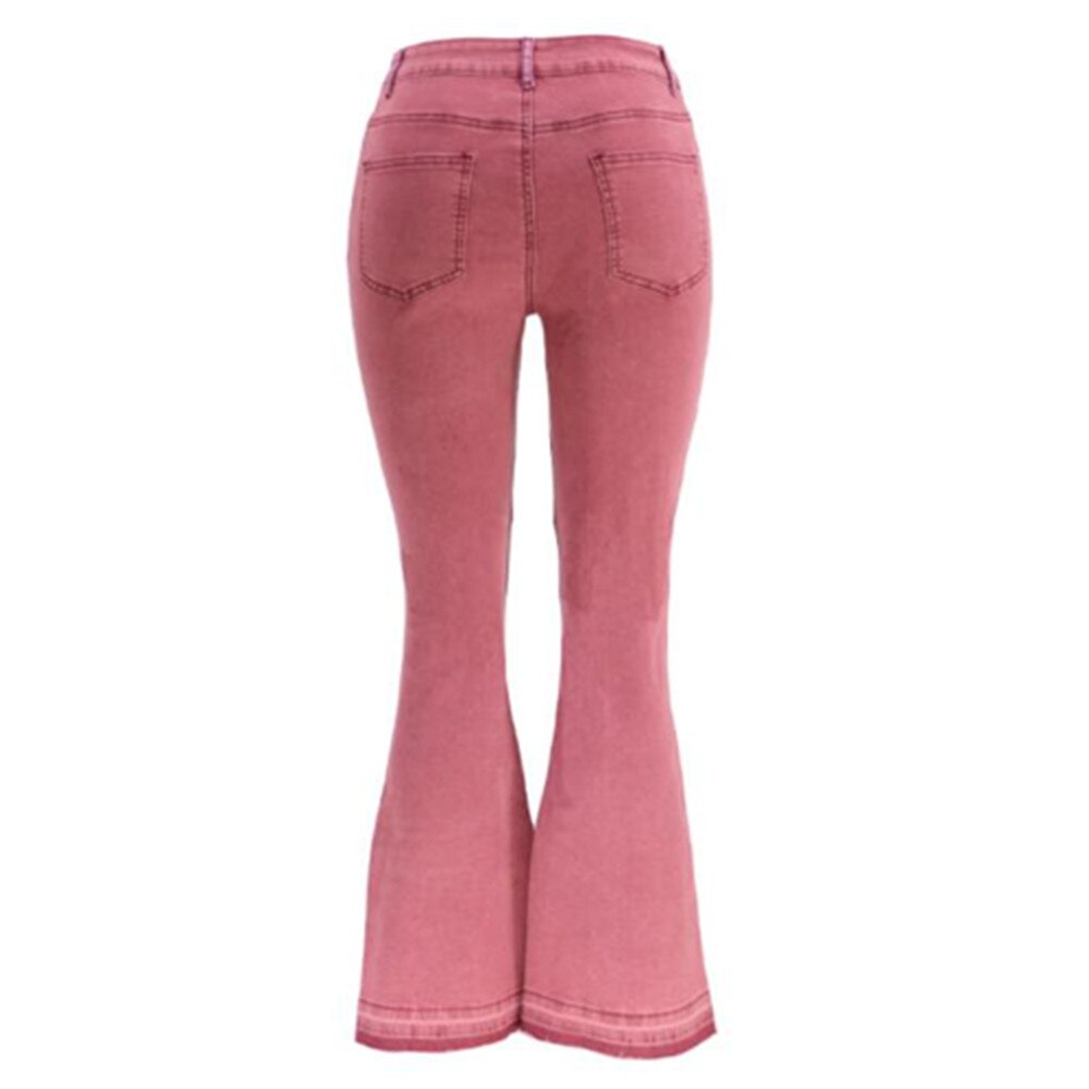 Color block flare patch Jeans